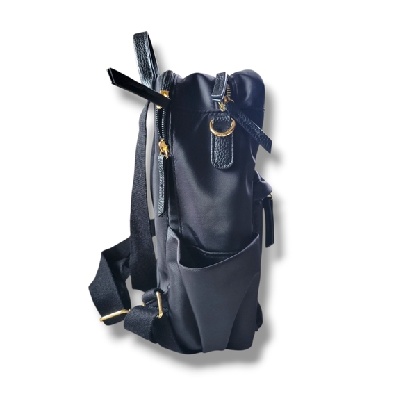 Haute Hippie | NWOT Chic Black Trendy Spacious Nylon Backpack - Picture 6 of 15